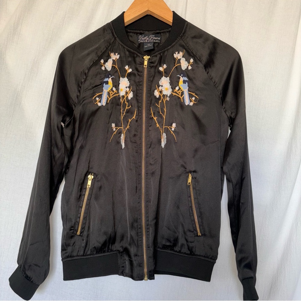Gold Glitter Star Print Pattern Women Casual Bomber Jacket